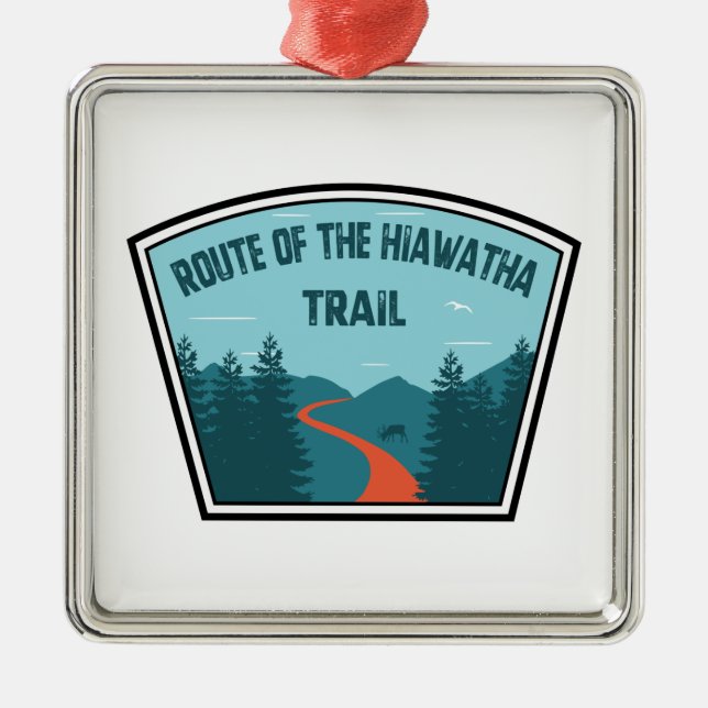 Route Of The Hiawatha Trail Metal Tree Decoration (Front)