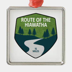 Route Of The Hiawatha Trail Metal Tree Decoration