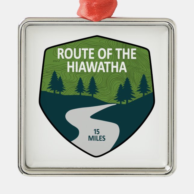 Route Of The Hiawatha Trail Metal Tree Decoration (Front)