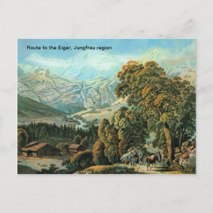 Route to the Eiger, Jungfrau region Postcard