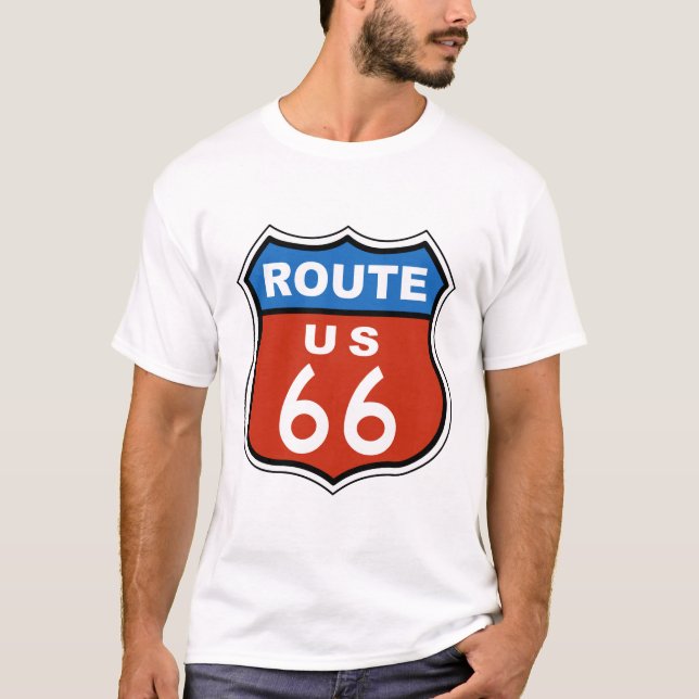 Route US 66 Sign T-Shirt (Front)