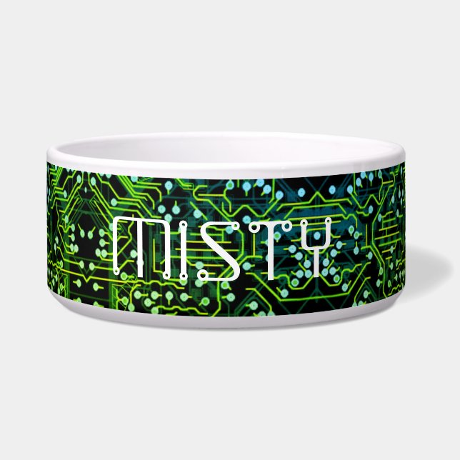 Routing Process Green Abstract Electronic Geek (Front)