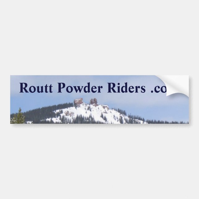 Routt Powder Riders bumper sticker (Front)