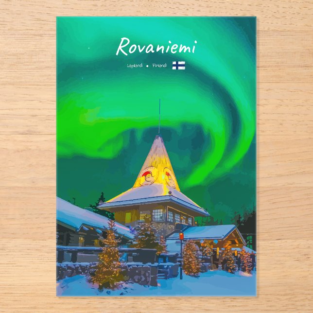 Rovaniemi, Finland Acrylic Invitations (Front)