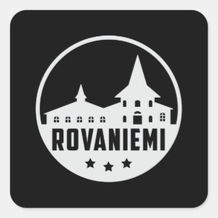 Rovaniemi Finland City Skyline Cityscape Gift Square Sticker
