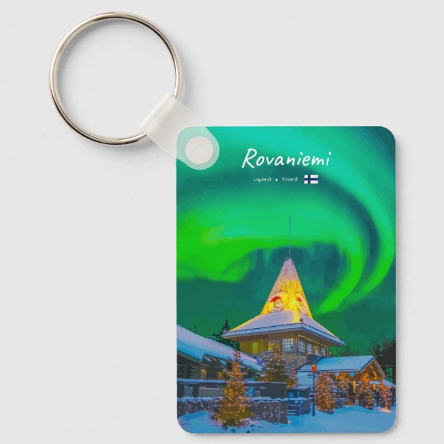 Rovaniemi, Finland - Magic Aurora Classic Key Ring (Front)