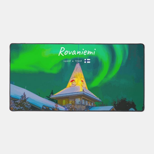 Rovaniemi, Finland - Magic Aurora  Desk Mat (Front)