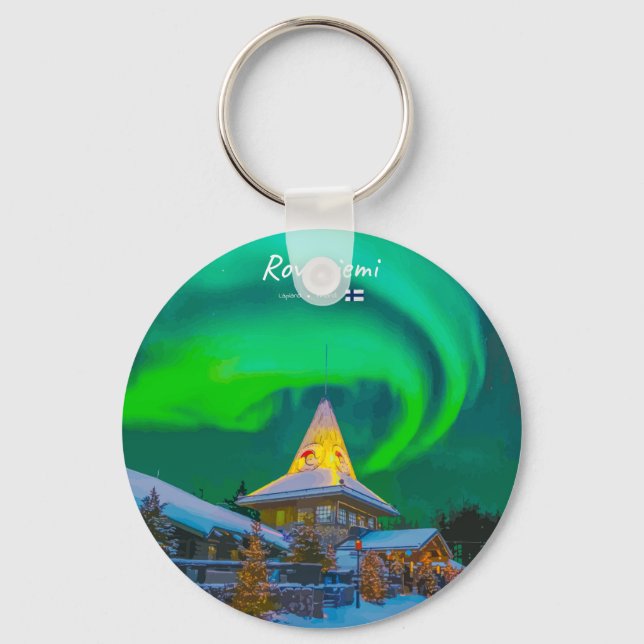Rovaniemi, Finland - Magic Aurora  Key Ring (Front)