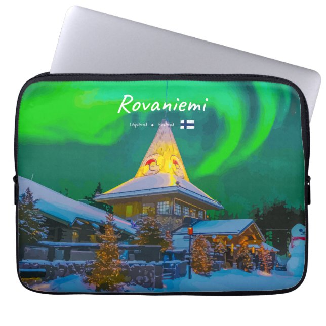 Rovaniemi, Finland - Magic Aurora  Laptop Sleeve (Front)
