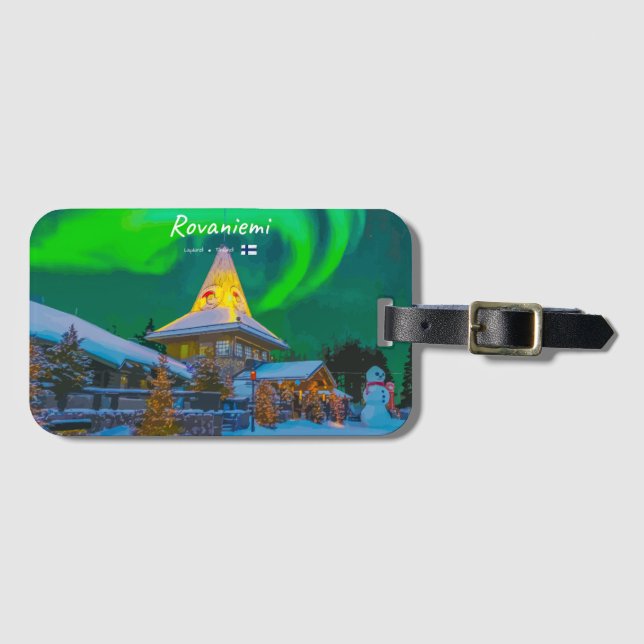 Rovaniemi, Finland - Magic Aurora Luggage Tag (Front Horizontal)