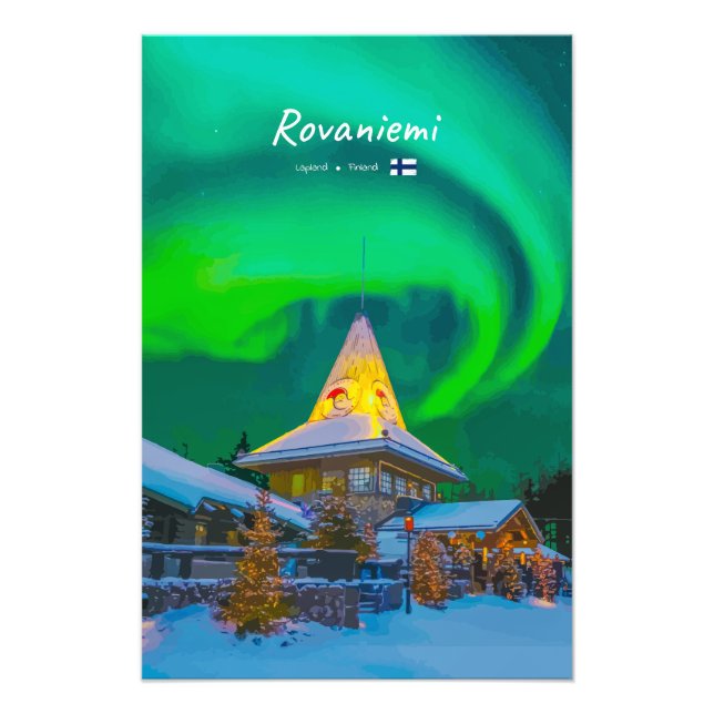 Rovaniemi, Finland - Magic Aurora  Photo Print (Front)