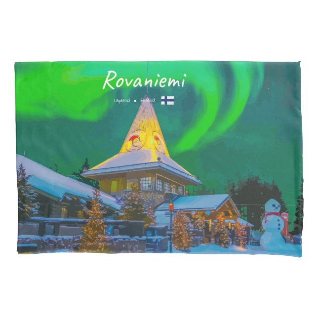 Rovaniemi, Finland - Magic Aurora  Pillowcase (Front-Left)