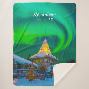 Rovaniemi, Finland Sherpa Blanket