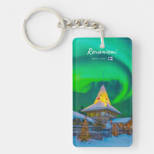 Rovaniemi, Finland Slim Keychain
