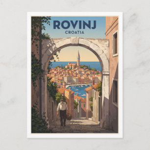 Rovinj Old Town, Istria, Croatia Keepsake Postcard