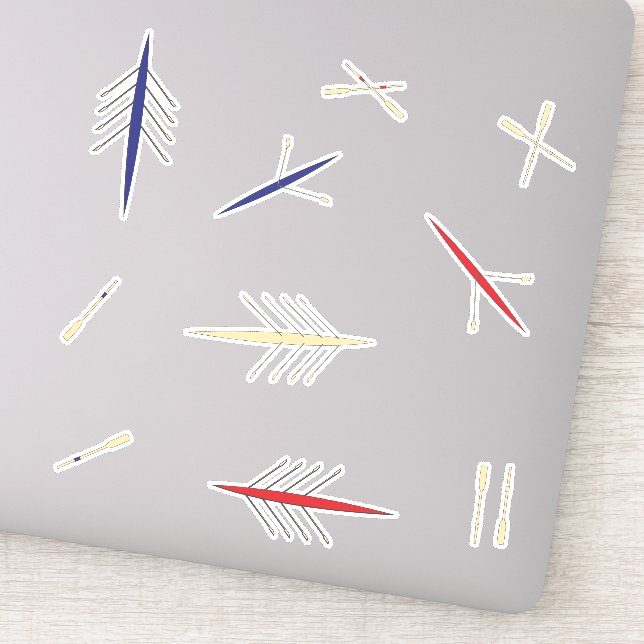 Row Boat Red Blue Rowing Club (Detail)