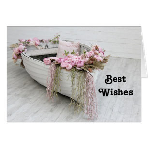 Row Boat Wedding Congratulations Card