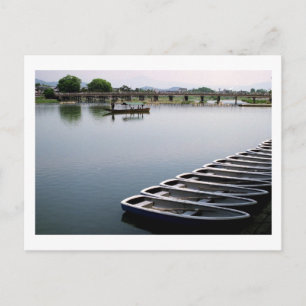 Row Boats: Arashiyama, Kyoto Postcard
