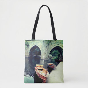 Row boats tote bag