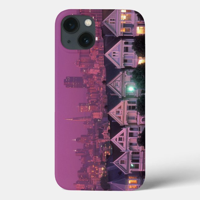 Row houses at sunset in San Francisco, Case-Mate iPhone Case (Back)