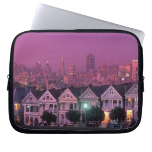Row houses at sunset in San Francisco, Laptop Sleeve