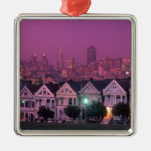Row houses at sunset in San Francisco, Metal Tree Decoration