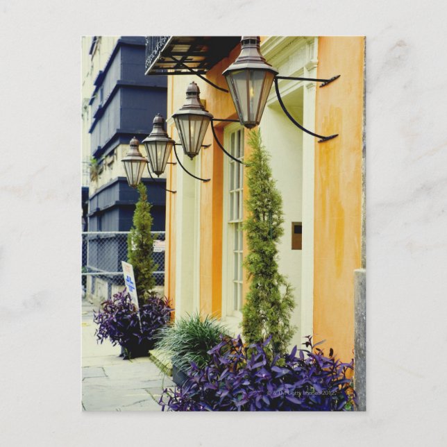 Row houses in a city, Savannah, Georgia, USA Postcard (Front)