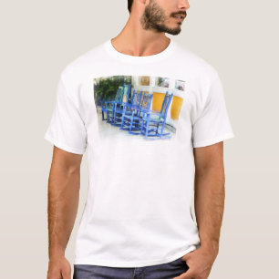 Row of Blue Rocking Chairs T-Shirt