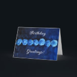 Row of Blue Roses Art Birthday Card<br><div class="desc">This charming card features my original artwork, consisting of my original photograph of blooming blue roses in a row. I applied a watercolor painterly technique to give it an artistic flair. The front of the card states, "Birthday Greetings!" and the inside of the card states "Wishing you a rosy day...</div>