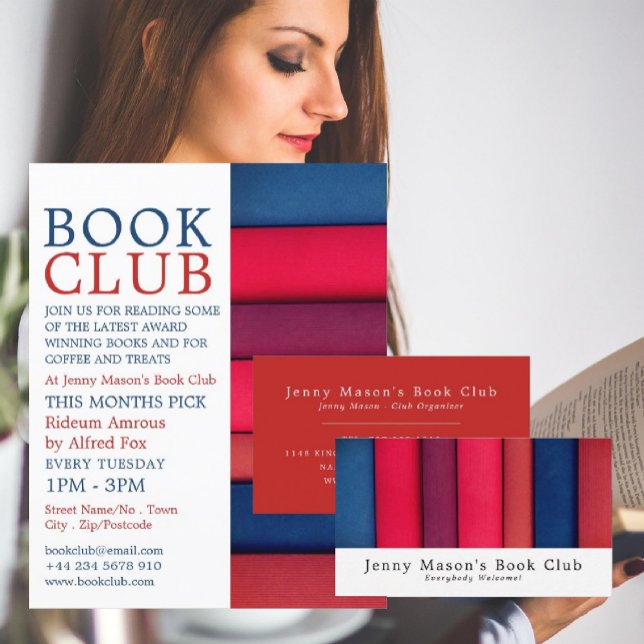 Row of Books, Book Club Business Card (Creator Uploaded)