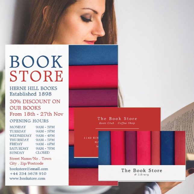 Row of Books, Book Store Business Card (Creator Uploaded)