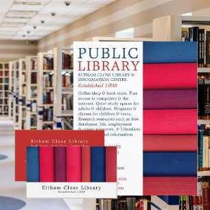 Row of Books, Library Advertising Flyer
