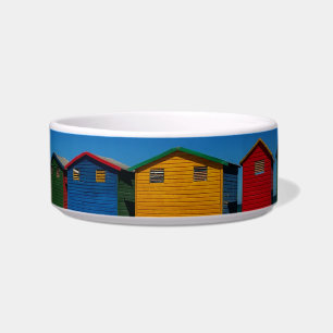Row of Brightly Coloured Beach Huts Bowl