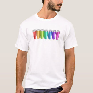 Row of colourful insulated travel cups T-Shirt