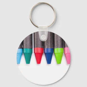Row of Crayons Key Ring