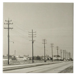 Row of Electricity Poles Tile