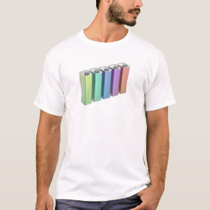 Row of five colourful square tin cans for motor oi T-Shirt