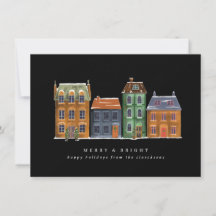 Row Of Houses From A Winter Day