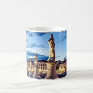 Row of illuminated statues in Padova Coffee Mug