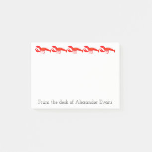 Row of Lobsters Personalise Post-it Notes