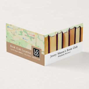 Row of Old Books, Book Club Detailed Business Card