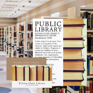 Row of Old Books, Library Advertising Flyer