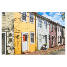 Row of Old Colourful Wooden Houses