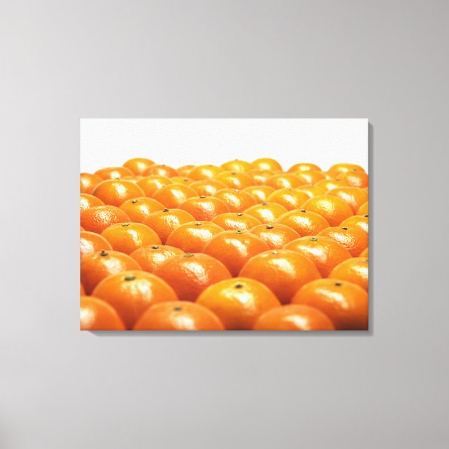 Row of oranges canvas print (Front)