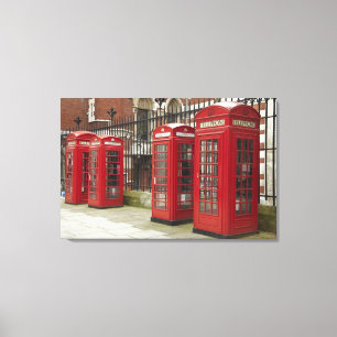 Row of phone boxes at the back of the Royal Canvas Print