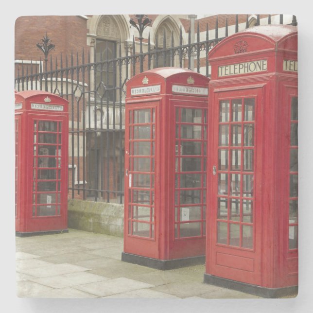Row of phone boxes at the back of the Royal Stone Coaster (Front)