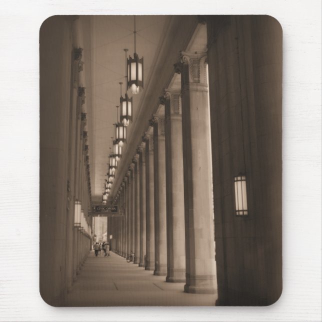 Row of Pillars - Civic Opera House - Chicago Mouse Pad (Front)