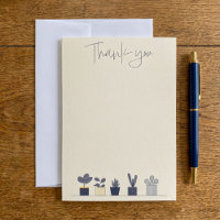 Row of potted house plant modern thank you