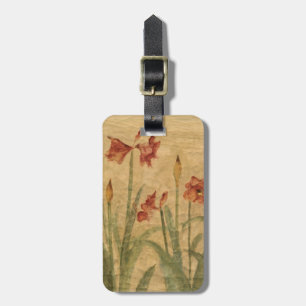 Row of Red Amaryllis Luggage Tag
