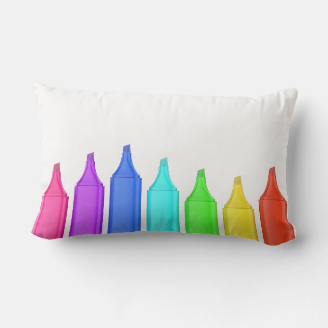 Row of seven markers in different colours lumbar cushion (Back)